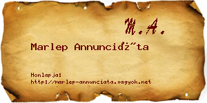 Marlep Annunciáta névjegykártya